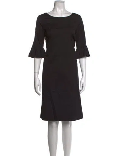 Pre-owned Maison Common Wool Knee-length Dress In Black