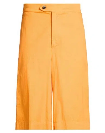 Maison Crazy Worker 3.2 Man Shorts & Bermuda Shorts Orange Size S Cotton