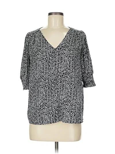 Pre-owned Maison D' Amelie 3/4 Sleeve Blouse In Black