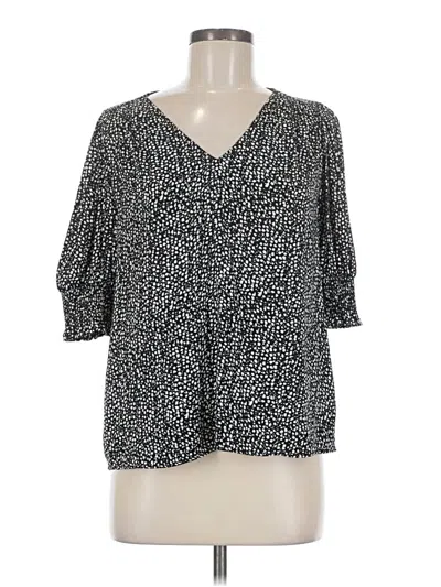 Pre-owned Maison D' Amelie 3/4 Sleeve Blouse In Black