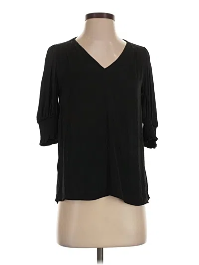 Pre-owned Maison D' Amelie 3/4 Sleeve Blouse In Black