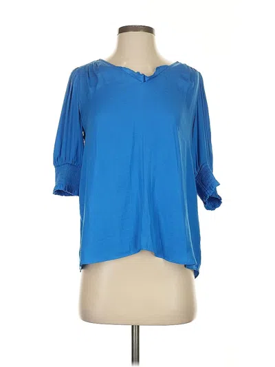 Pre-owned Maison D' Amelie 3/4 Sleeve Blouse In Blue