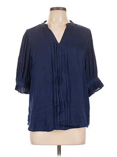 Pre-owned Maison D' Amelie 3/4 Sleeve Blouse In Blue