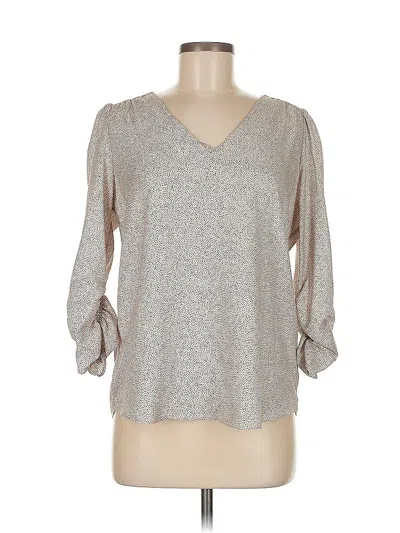 Pre-owned Maison D' Amelie 3/4 Sleeve Blouse In Gray