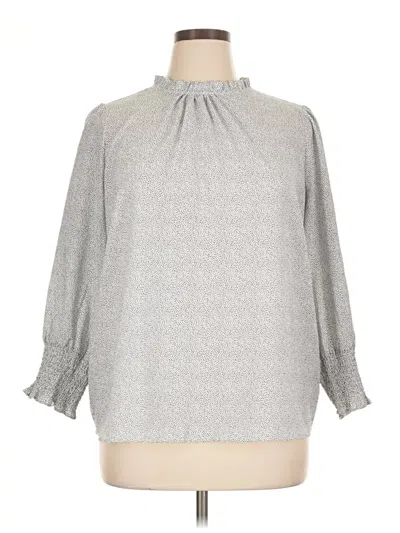Pre-owned Maison D' Amelie 3/4 Sleeve Blouse In Gray