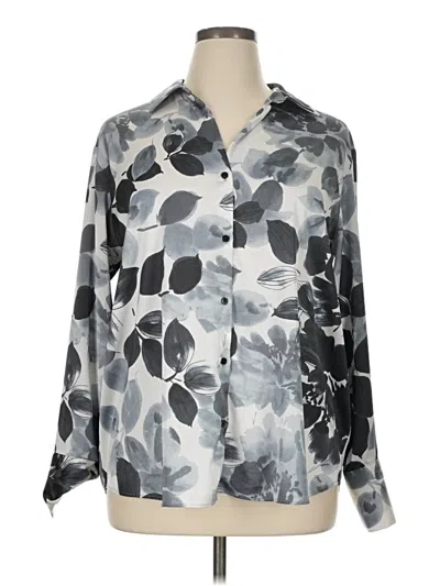 Pre-owned Maison D' Amelie 3/4 Sleeve Blouse In Gray