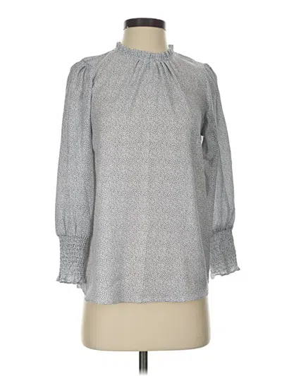 Pre-owned Maison D' Amelie 3/4 Sleeve Blouse In Gray