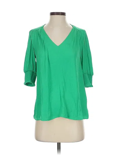 Pre-owned Maison D' Amelie 3/4 Sleeve Blouse In Green