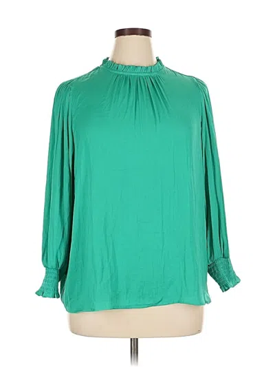 Pre-owned Maison D' Amelie 3/4 Sleeve Blouse In Green