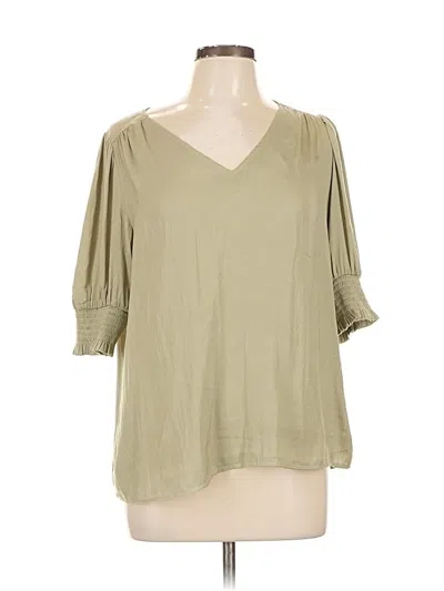 Pre-owned Maison D' Amelie 3/4 Sleeve Blouse In Green