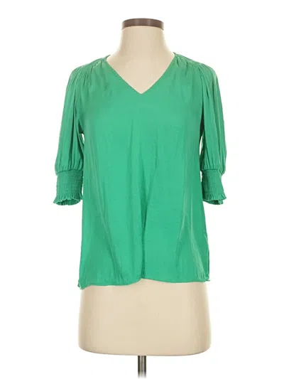 Pre-owned Maison D' Amelie 3/4 Sleeve Blouse In Green