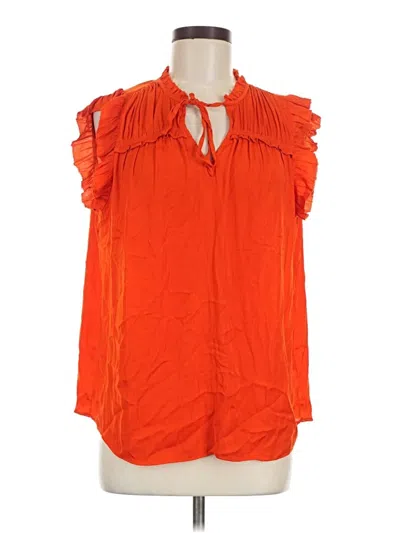 Pre-owned Maison D' Amelie 3/4 Sleeve Blouse In Orange