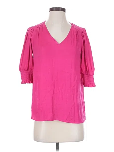 Pre-owned Maison D' Amelie 3/4 Sleeve Blouse In Pink