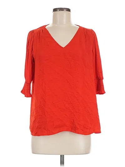 Pre-owned Maison D' Amelie 3/4 Sleeve Blouse In Red