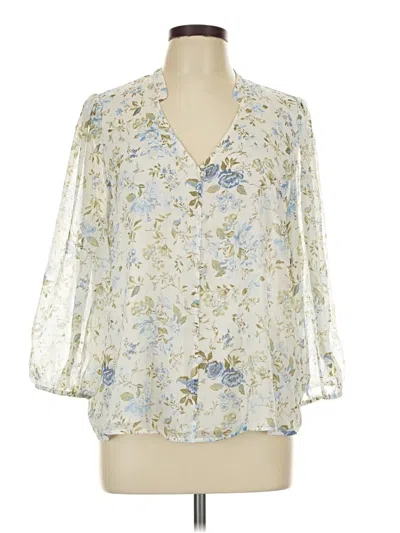 Pre-owned Maison D' Amelie 3/4 Sleeve T-shirt In Ivory