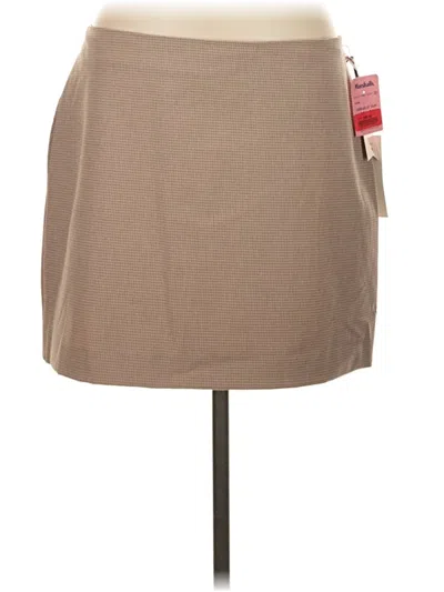 Maison D' Amelie Casual Skirt In Tan