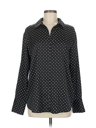 Pre-owned Maison D' Amelie Long Sleeve Blouse In Black