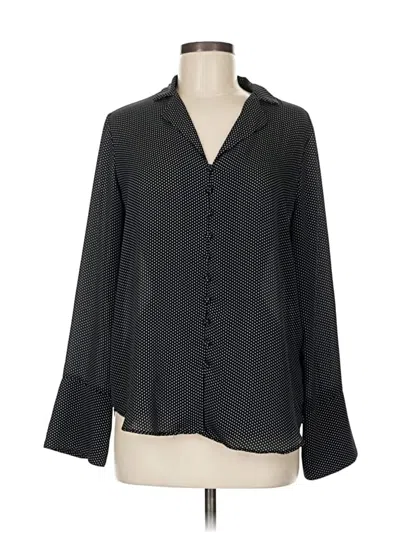 Pre-owned Maison D' Amelie Long Sleeve Blouse In Black