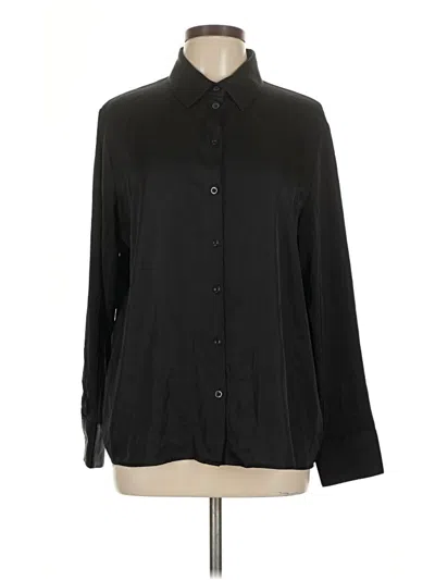 Pre-owned Maison D' Amelie Long Sleeve Blouse In Black