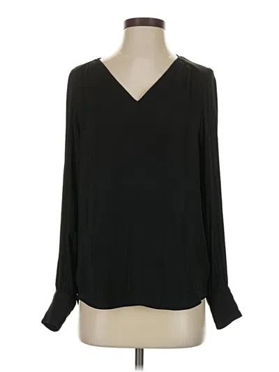 Pre-owned Maison D' Amelie Long Sleeve Blouse In Black