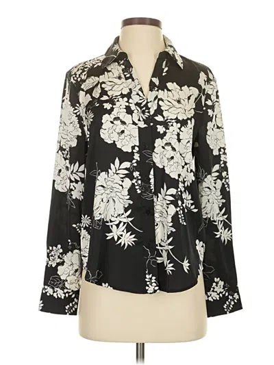 Pre-owned Maison D' Amelie Long Sleeve Blouse In Black