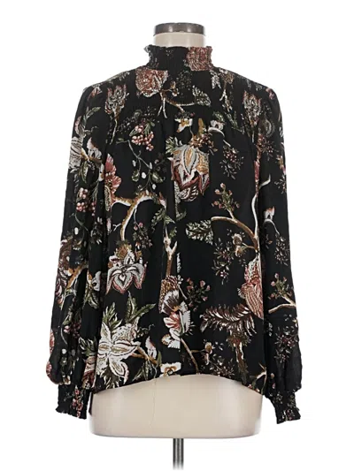 Pre-owned Maison D' Amelie Long Sleeve Blouse In Black