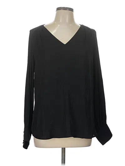 Pre-owned Maison D' Amelie Long Sleeve Blouse In Black