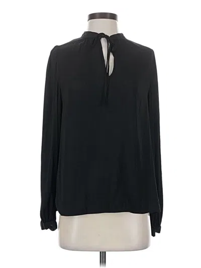 Pre-owned Maison D' Amelie Long Sleeve Blouse In Black
