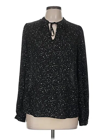 Pre-owned Maison D' Amelie Long Sleeve Blouse In Black