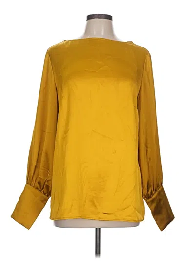 Pre-owned Maison D' Amelie Long Sleeve Blouse In Gold