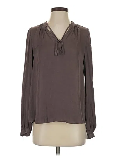 Pre-owned Maison D' Amelie Long Sleeve Blouse In Gray