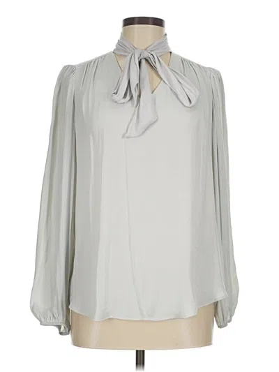 Pre-owned Maison D' Amelie Long Sleeve Blouse In Gray