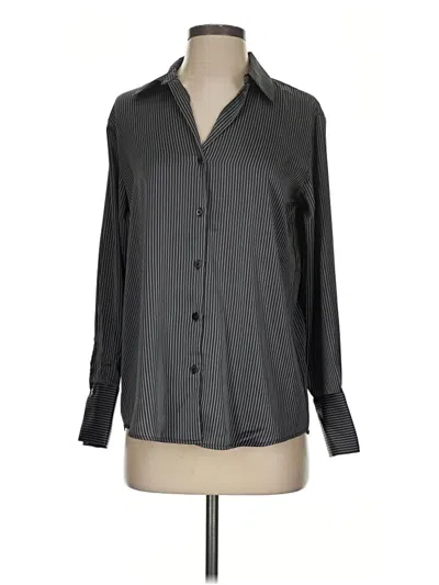 Pre-owned Maison D' Amelie Long Sleeve Blouse In Gray