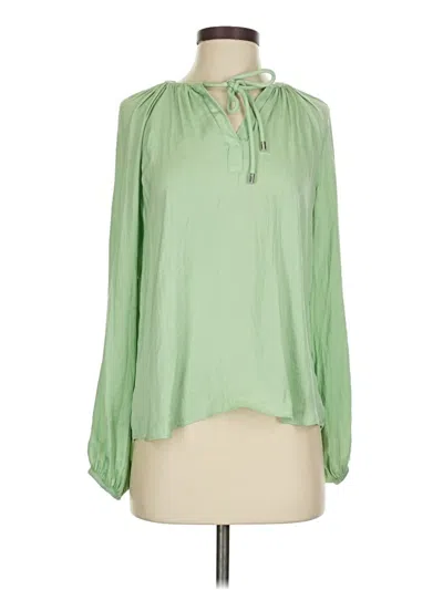 Pre-owned Maison D' Amelie Long Sleeve Blouse In Green