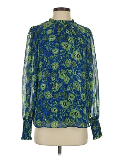 Pre-owned Maison D' Amelie Long Sleeve Blouse In Green