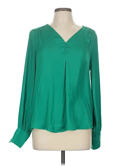 Pre-owned Maison D' Amelie Long Sleeve Blouse In Green