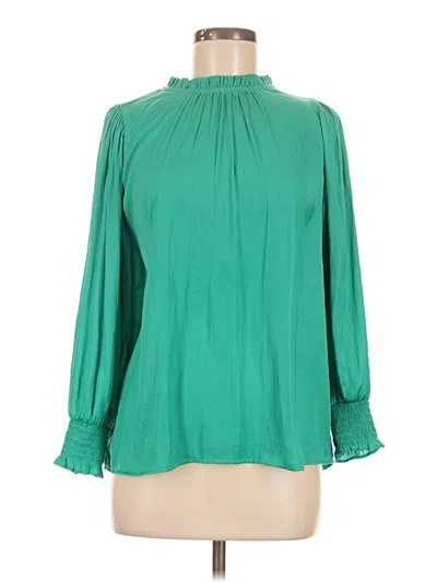 Pre-owned Maison D' Amelie Long Sleeve Blouse In Green