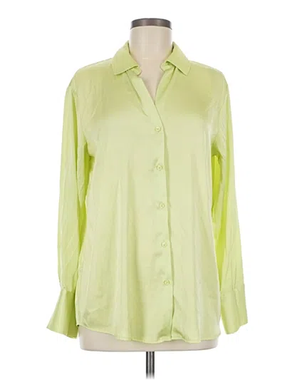 Pre-owned Maison D' Amelie Long Sleeve Blouse In Green