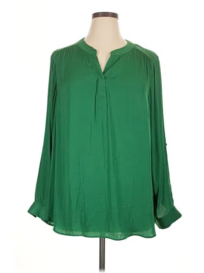 Pre-owned Maison D' Amelie Long Sleeve Blouse In Green