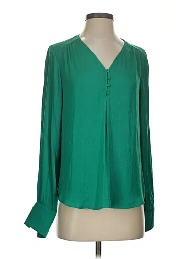 Pre-owned Maison D' Amelie Long Sleeve Blouse In Green