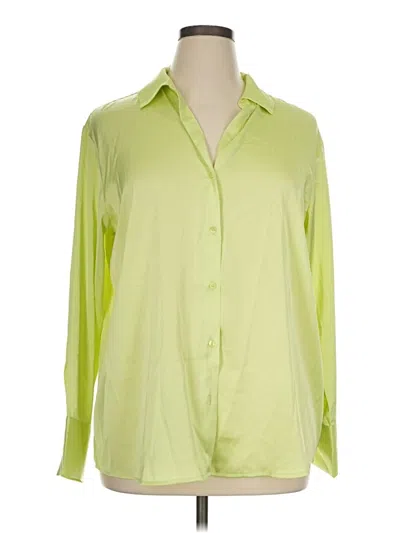Pre-owned Maison D' Amelie Long Sleeve Blouse In Green