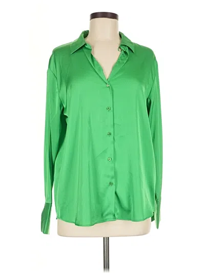 Pre-owned Maison D' Amelie Long Sleeve Blouse In Green
