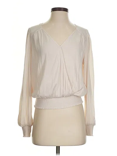 Pre-owned Maison D' Amelie Long Sleeve Blouse In Ivory