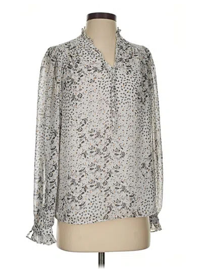 Pre-owned Maison D' Amelie Long Sleeve Blouse In Ivory