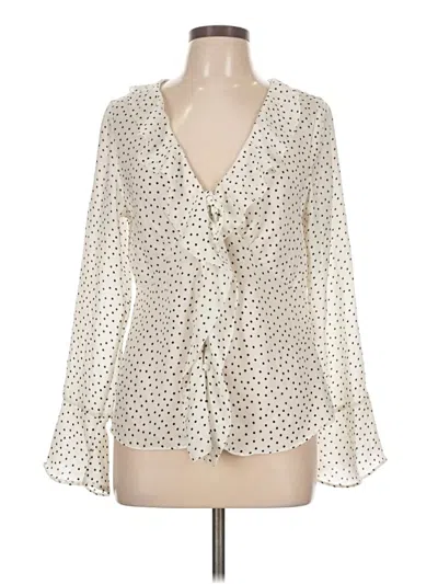 Pre-owned Maison D' Amelie Long Sleeve Blouse In Ivory