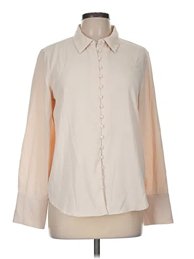 Pre-owned Maison D' Amelie Long Sleeve Blouse In Ivory