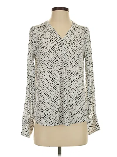Pre-owned Maison D' Amelie Long Sleeve Blouse In Ivory
