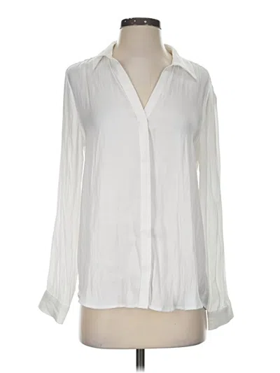 Pre-owned Maison D' Amelie Long Sleeve Blouse In Ivory