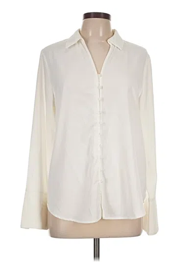 Pre-owned Maison D' Amelie Long Sleeve Blouse In Ivory