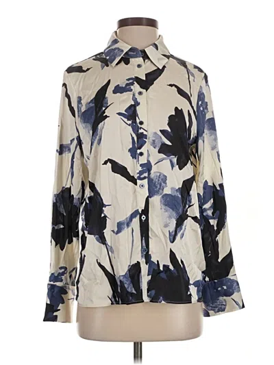 Pre-owned Maison D' Amelie Long Sleeve Blouse In Ivory